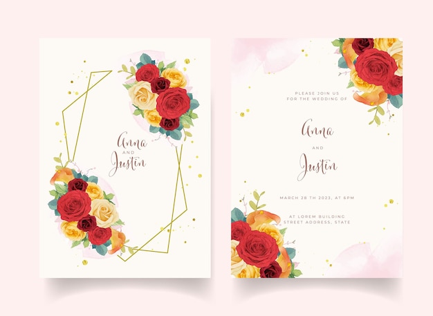 Floral invitation card