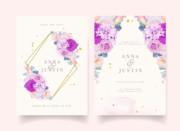 floral invitation card