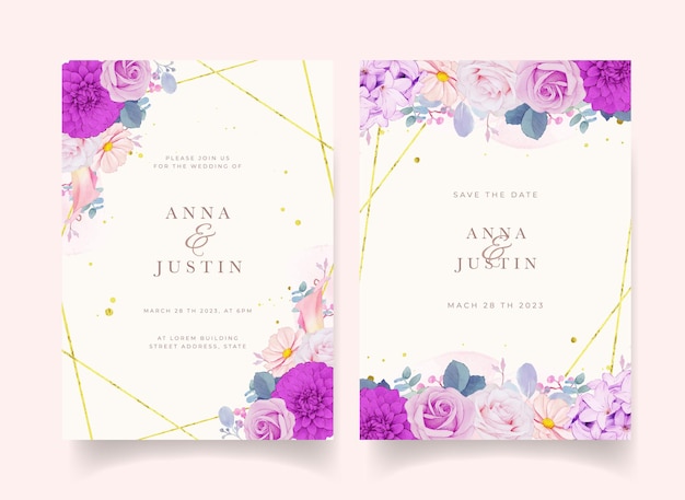 Floral invitation card