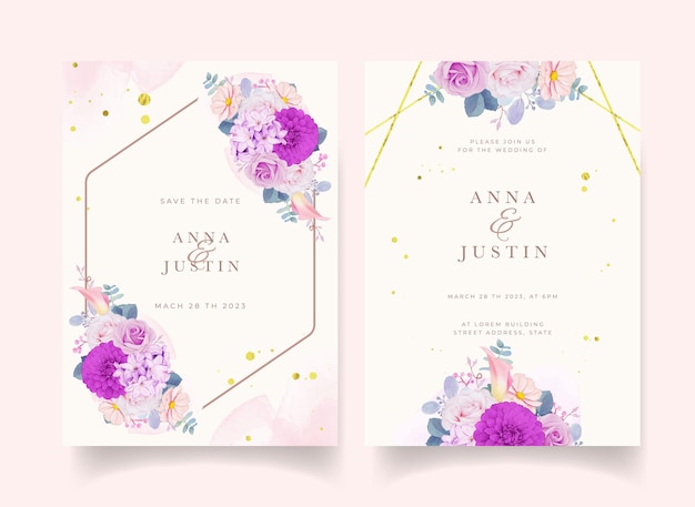 Floral invitation card