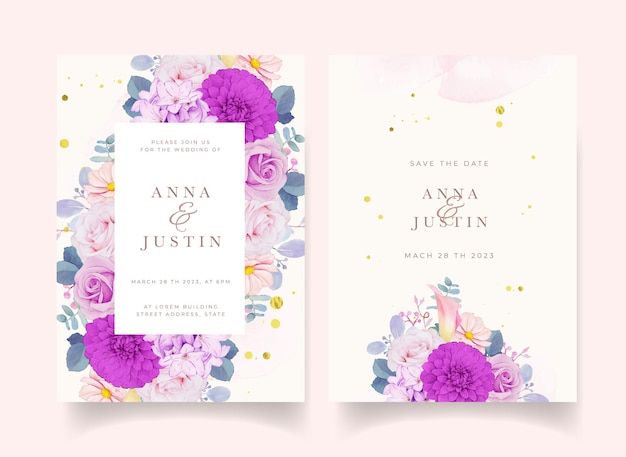 floral invitation card