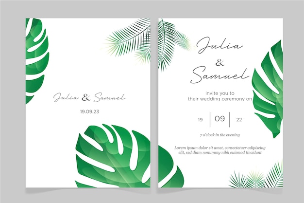 Vector floral invitation card