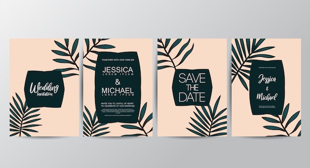 Floral invitation cards