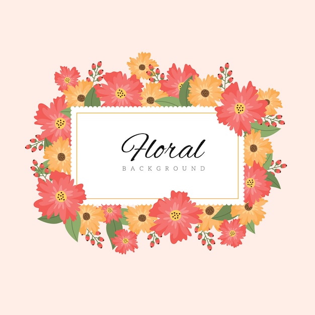 Floral label achtergrond