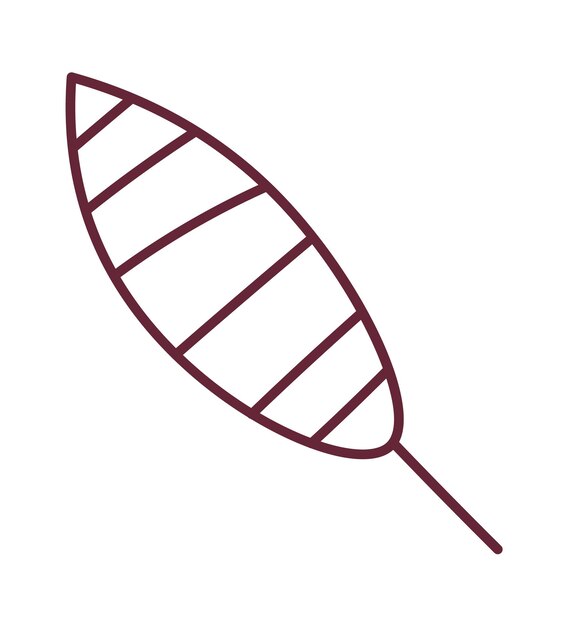 Vector floral leaf linear