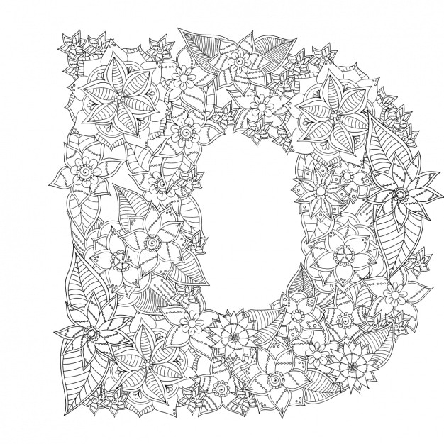 Floral letter design