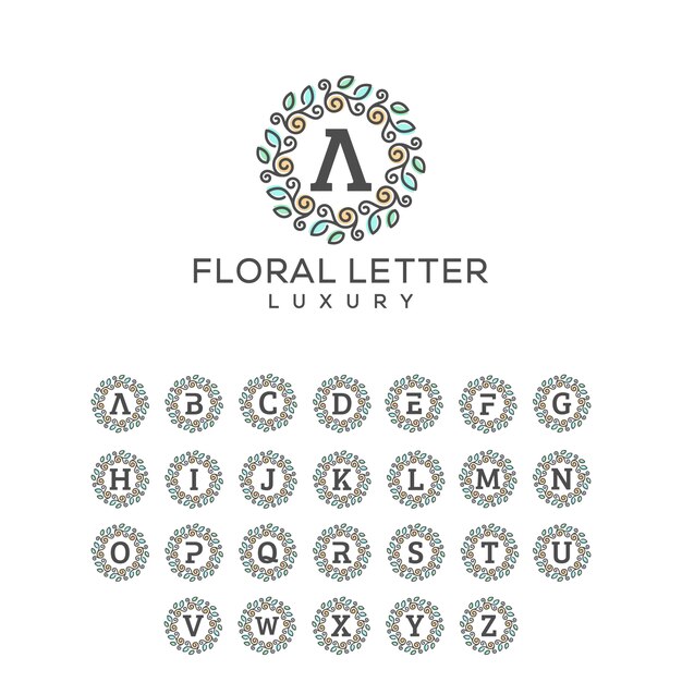 Modello floreale di vettore dell'illustrazione di concetto del pacchetto della lettera