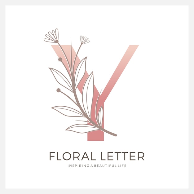 Vector floral letter a to z logo design luxury