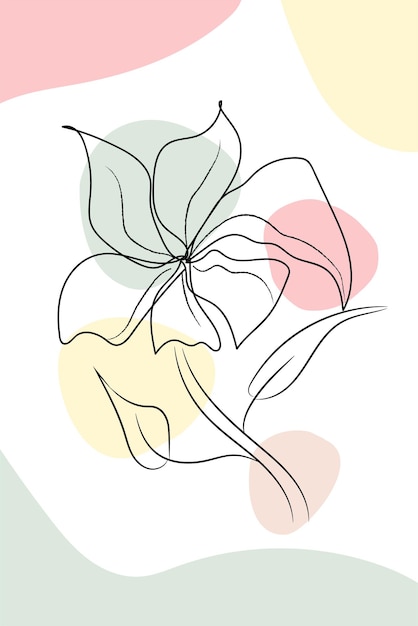 Floral lijn kunst vector design