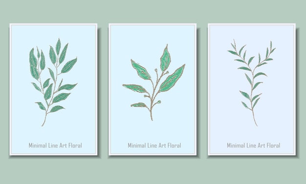 Floral line art collections