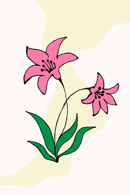 Floral line art vector voor huwelijksverjaardag verjaardag en feest