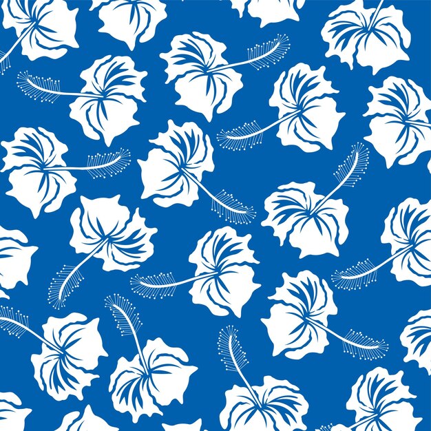 Vector floral line drawing pattern