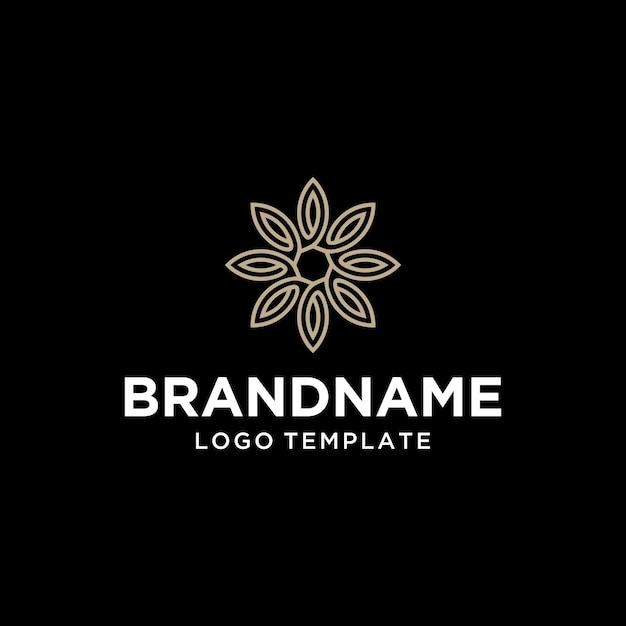 Vettore logo floreale bellezza minimalista lusso moderno