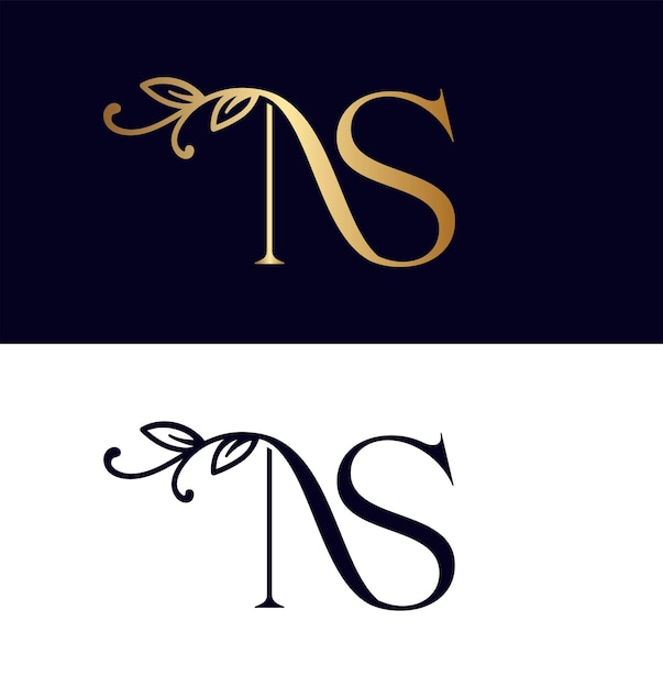 floral logo brand design vector