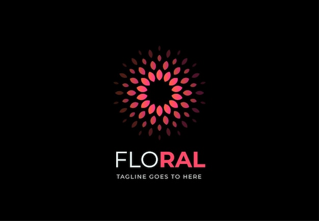 Floral Logo, Flower Logo, Modern Flower Logo, Colorful Flower Logo, Beauty Logo,Spa Logo,Luxury Logo