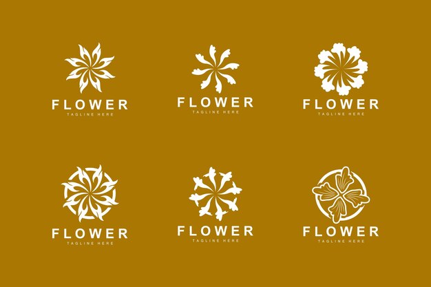 ベクトル 花のロゴの葉と花の植物園 ベクトル生命の花のデザイン