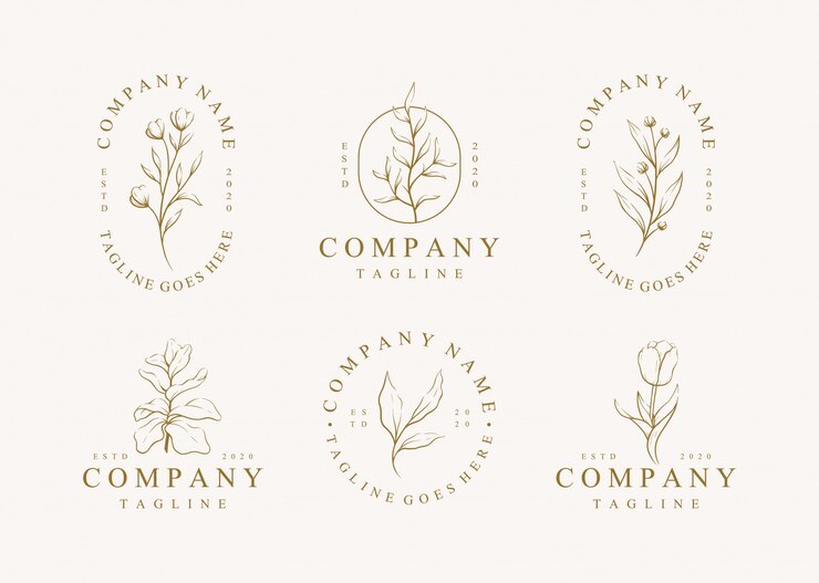 Vector floral logo template