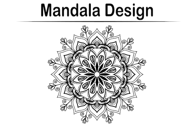 Floral luxury ornamental vector indian background mandala design