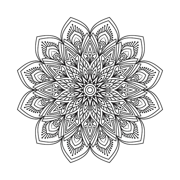 Vector floral mandala achtergrondontwerp