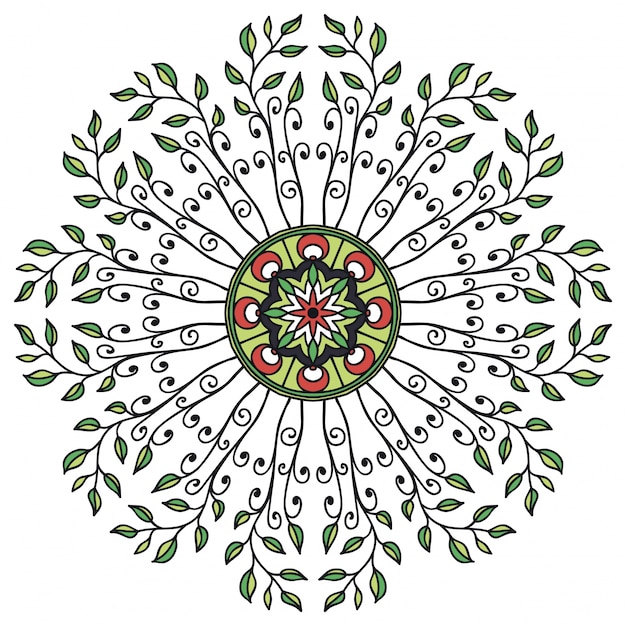 Floral mandala background design