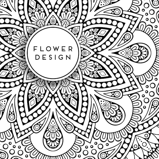 Floral mandala background