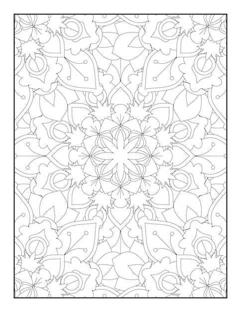 Mandala floreale da colorare pagina pagina da colorare per adulti e bambini