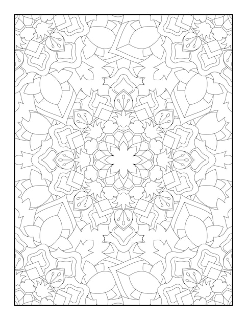 Mandala floreale da colorare pagina pagina da colorare per adulti e bambini