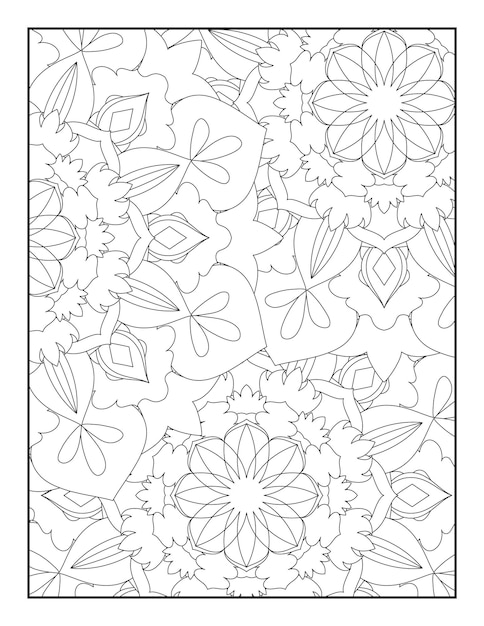 Floral mandala coloring page Coloring page for adults and kids