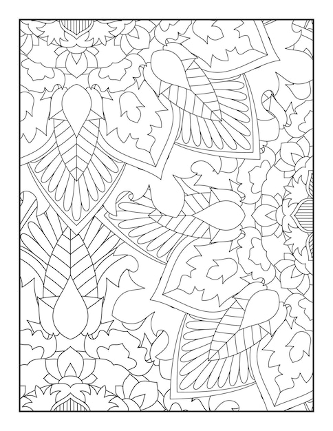 Floral mandala coloring page coloring page for adults and kids