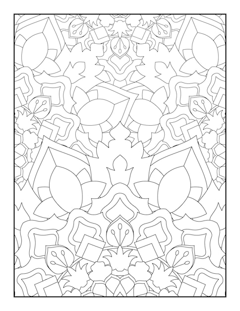 Floral mandala coloring page Coloring page for adults and kids