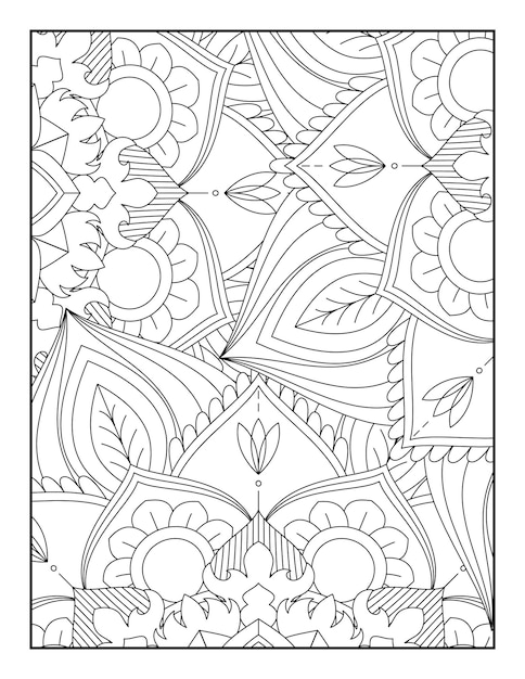 Floral Mandala Coloring Page Floral Coloring Book Floral Coloring Book For Teens