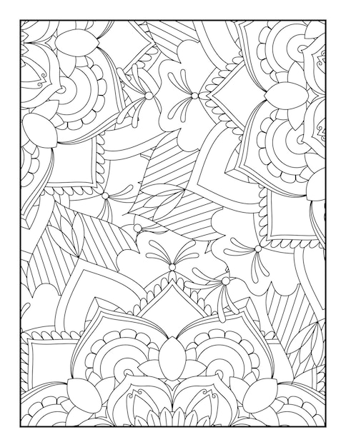 Floral Mandala Coloring Page Floral Coloring Book Floral Coloring Book For Teens