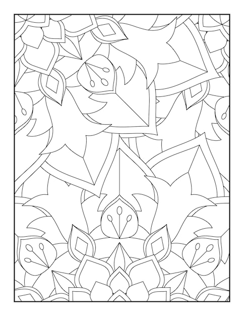 Floral Mandala Coloring Page Floral Coloring Book Floral Coloring Book For Teens