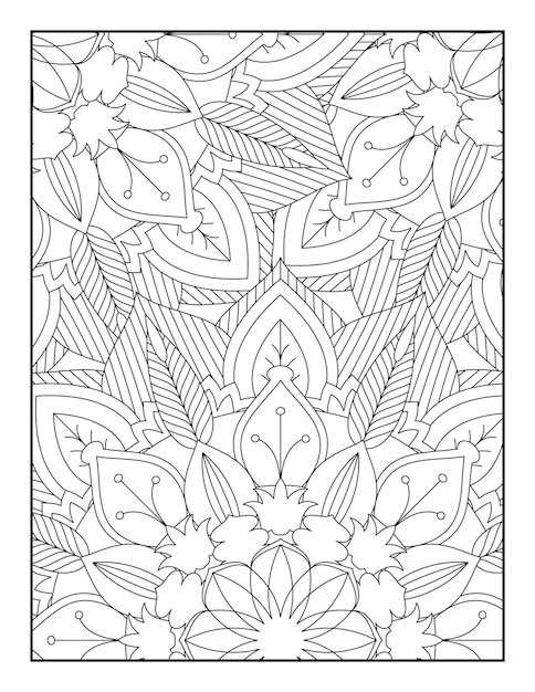 Floral Mandala Coloring Page Floral Coloring Book Floral Coloring Book For Teens