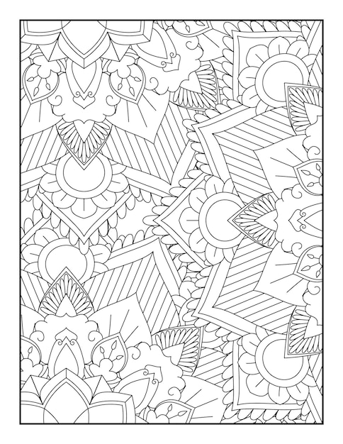 Floral Mandala Coloring Page Floral Coloring Book Floral Coloring Book For Teens