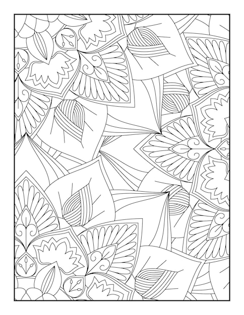 Floral Mandala Coloring Page Floral Coloring Book Floral Coloring Book For Teens