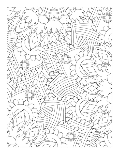 Floral Mandala Coloring Page Floral Coloring Book Floral Coloring Book For Teens