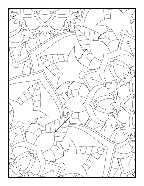 Floral Mandala Coloring Page Floral Coloring Book Floral Coloring Book For Teens