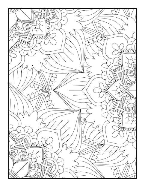 Floral mandala coloring page floral coloring book floral coloring book for teens