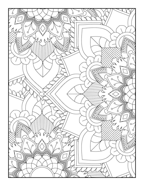 Floral Mandala Coloring Page Floral Coloring Book Floral Coloring Book For Teens