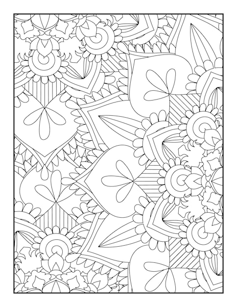 Mandala floreale da colorare. libro da colorare floreale. libro da colorare floreale per adolescenti