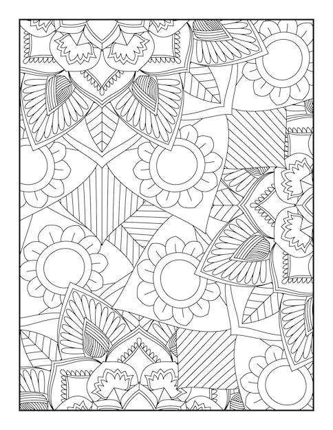 Floral Mandala Coloring Page Floral Coloring Book Floral Coloring Book For Teens