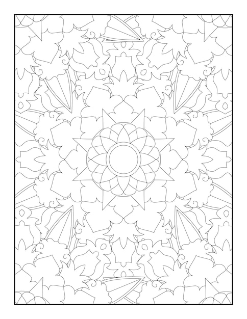 Floral Mandala Coloring Page Floral Coloring Book Floral Coloring Book For Teens