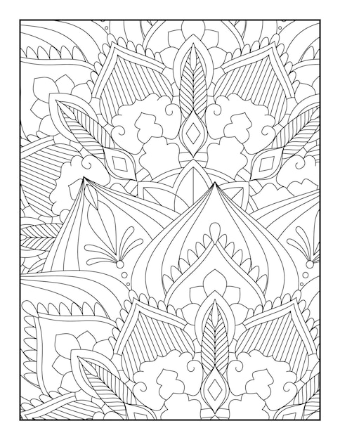 Floral Mandala Coloring Page Floral Coloring Book Floral Coloring Book For Teens
