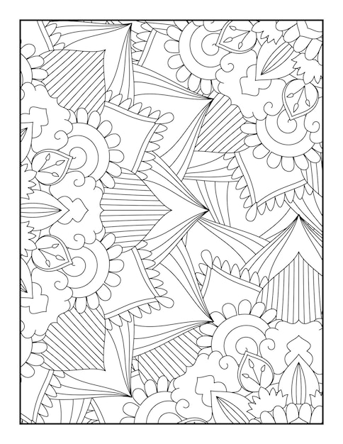 Floral Mandala Coloring Page Floral Mandala Coloring Books Coloring Pages Abstract