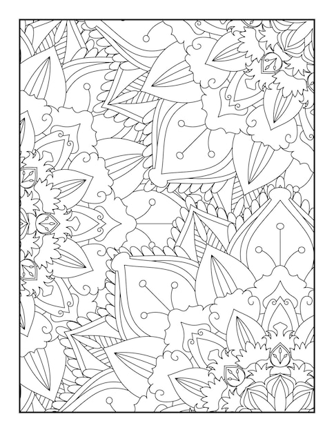 Floral Mandala Coloring Page Floral Mandala Coloring Books Coloring Pages Abstract
