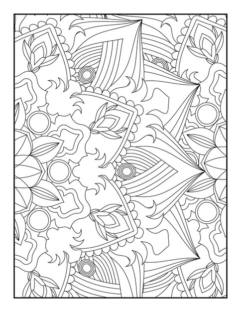 Vector floral mandala coloring page floral mandala coloring books coloring pages abstract