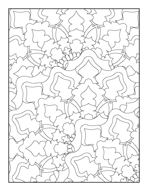 Vector floral mandala coloring page pattern coloring page coloring book for adults and kids