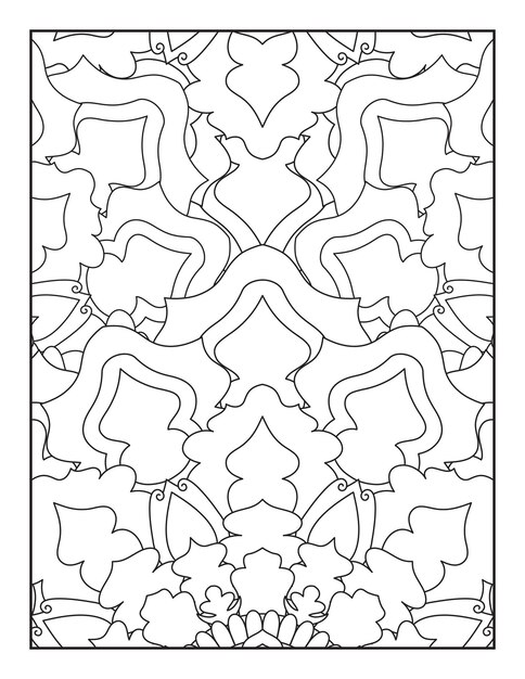 Floral mandala coloring page Pattern coloring page Coloring book for adults and kids