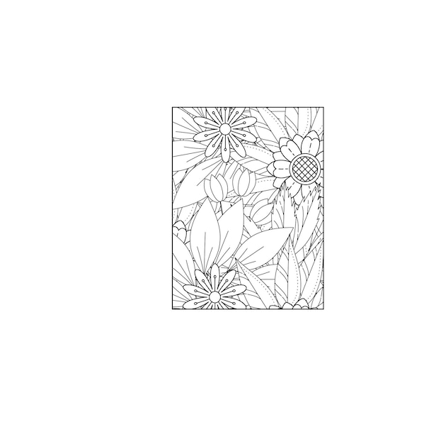 Floral Mandala Coloring Page